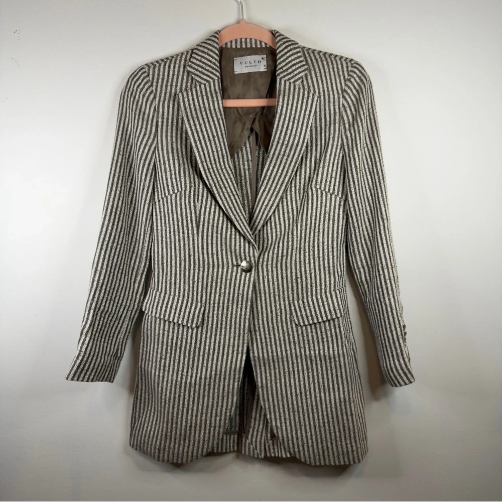 Wolf & Badger Silk Linen Blazer Vulto Amsterdam Size 34R Extra Small XS - Picture 4 of 10